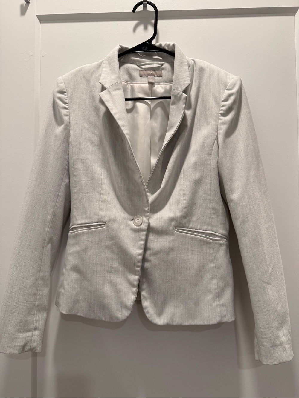 H&M Light Gray Women's Single-Button Blazer